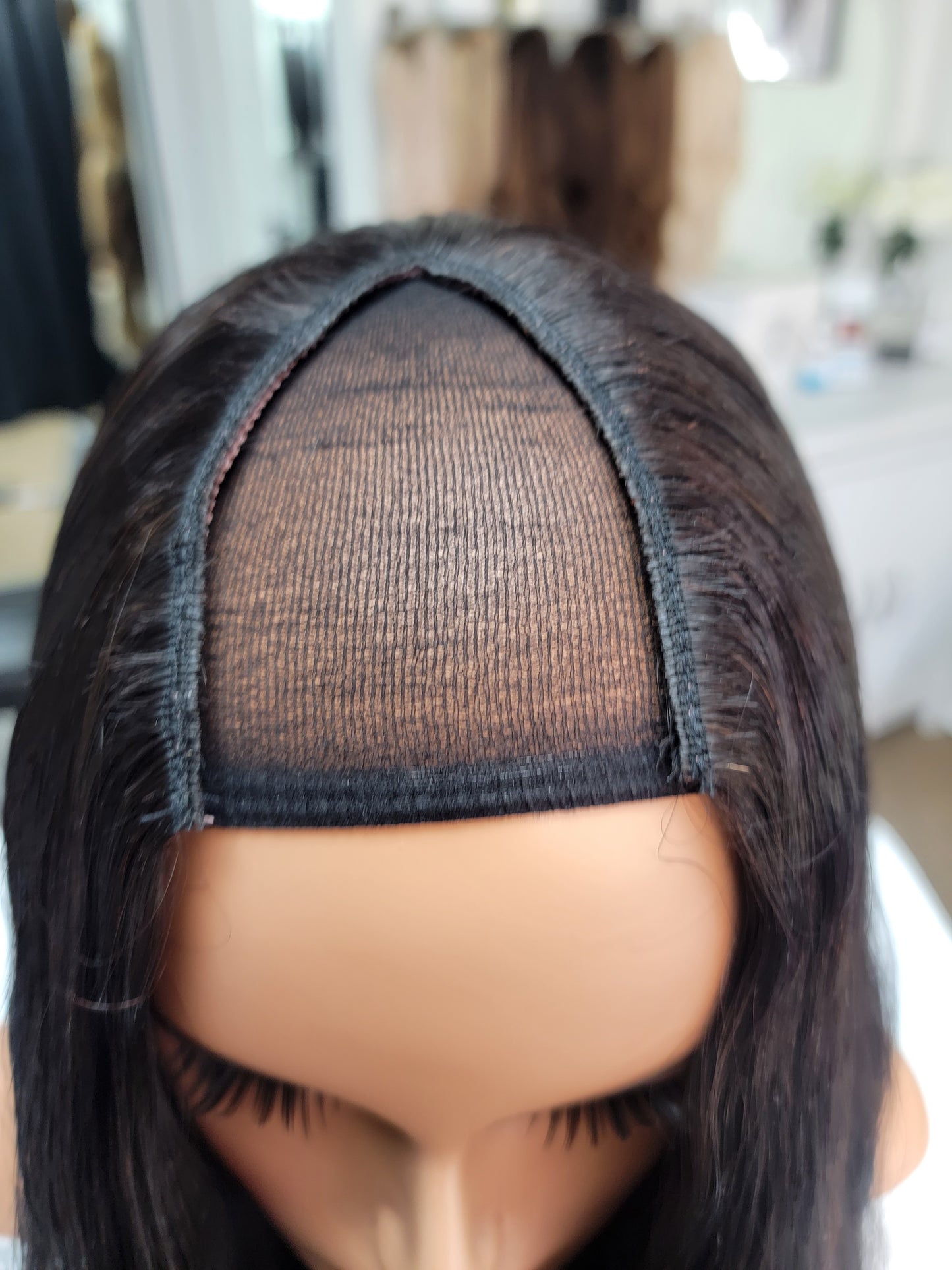 26 inch, 100 % Cambodian Human Hair V-Part Wig, Natural Bodywave