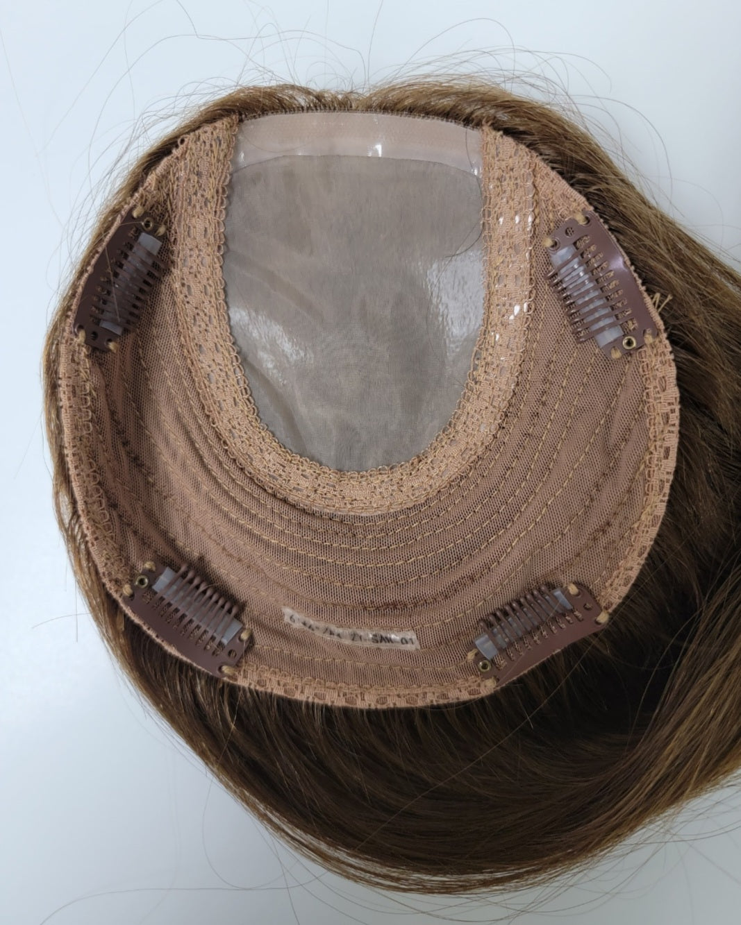 Premium 100% REMY 22 in Human Hair Topper 6 x 6 Silk Top with Wefted back #6